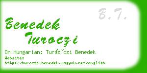 benedek turoczi business card